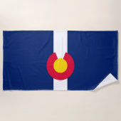 コロラド州旗デザインオン ビーチタオル (正面)