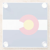 コロラド州旗デザインデコール ガラスコースター (裏面)