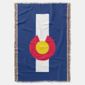 コロラド州旗デザインデコール スローブランケット (正面縦)
