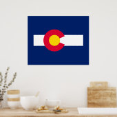 コロラド州旗デザインデコール ポスター (キッチン)
