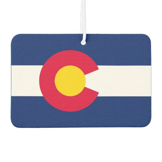コロラド州旗デザイン カーエアーフレッシュナー (正面)