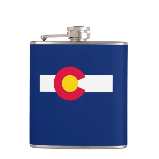 コロラド州旗デザイン フラスク (正面)
