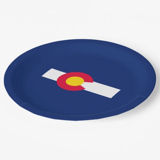 コロラド州旗デザイン ペーパープレート (アングル)