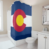 コロラド州旗トラベルホームメモリーズ シャワーカーテン (インサイチュ)