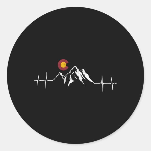 コロラド州旗ハイビート ラウンドシール (正面)