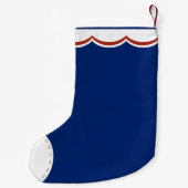 コロラド州旗ハートブパーソナライズされたルー スモールクリスマスストッキング (裏面)