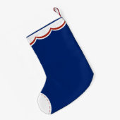 コロラド州旗ハートブパーソナライズされたルー スモールクリスマスストッキング (裏面 (吊り時))