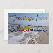 コロラド州旗ハートUSA ポストカード (正面/裏面)