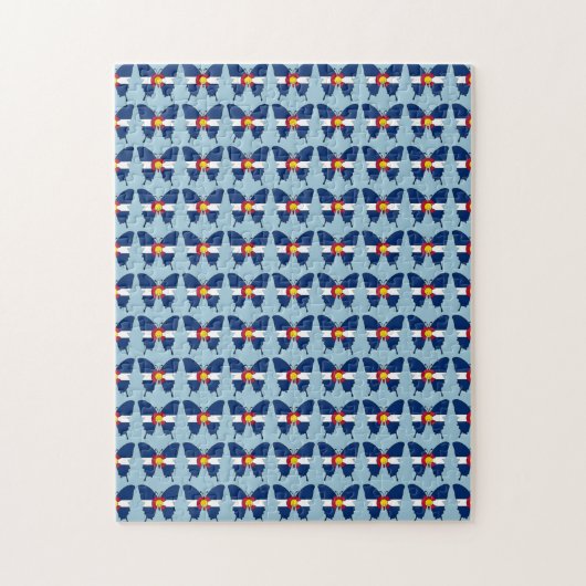 コロラド州旗バタフライパズル ジグソーパズル (縦)