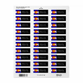 コロラド州旗パーソナライズされた ラベル (フルシート)