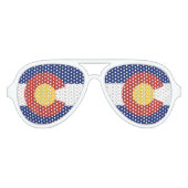 コロラド州旗パーティーサングラス アビエーターサングラス (正面)