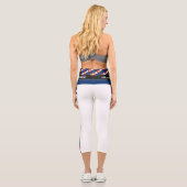 コロラド州旗ファッション、フィットネス、スポーツ  カプリレギンス (裏面)