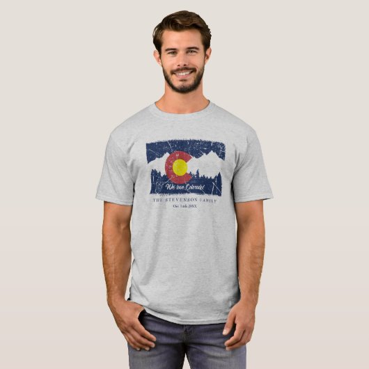 コロラド州旗ファミリー Tシャツ (正面フル)