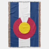 コロラド州旗プリント愛国的 スローブランケット (正面縦)