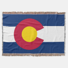 コロラド州旗プリント愛国的 スローブランケット