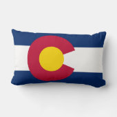 コロラド州旗プリント愛国的 ランバークッション (裏面)