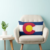 コロラド州旗プリント愛国的 ランバークッション (椅子)