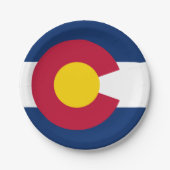 コロラド州旗プレート,パーティー，スポーツ，コロラド ペーパープレート (正面)