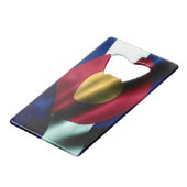 コロラド州旗ボトルオープナークレジットカードサイズ クレジットカード栓抜き (裏面アングル)