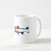 コロラド州旗マス魚コーヒーマグ コーヒーマグカップ (正面右)