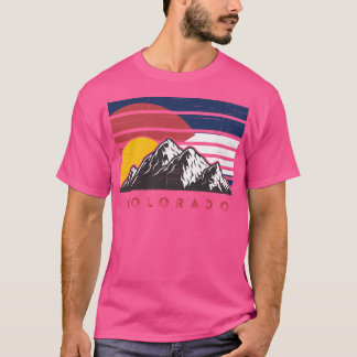コロラド州旗レトロヴィンテージコロラドマウンタイ Tシャツ