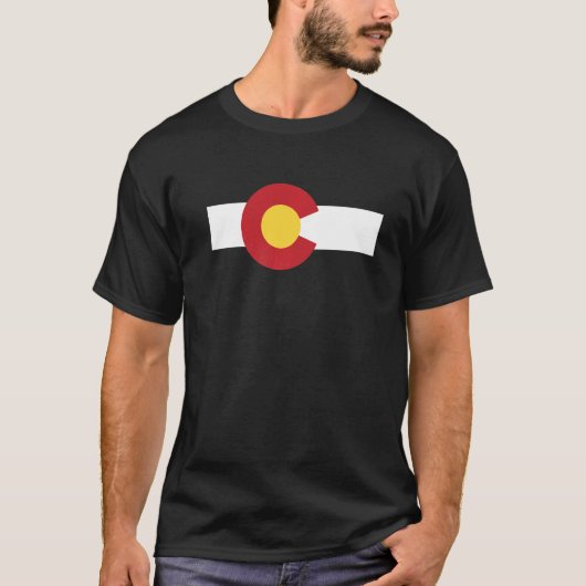 コロラド州旗ロッキー山 Tシャツ (正面)