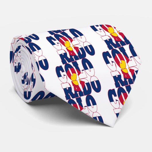 コロラド州旗文字 ネクタイ (ロール)