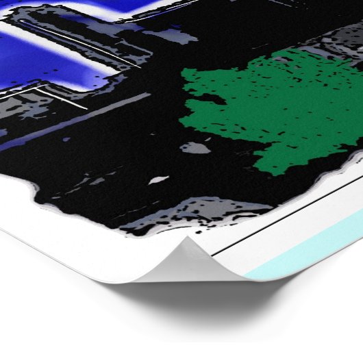 コロラド州旗芸術的の天窓ポスター ポスター (角)