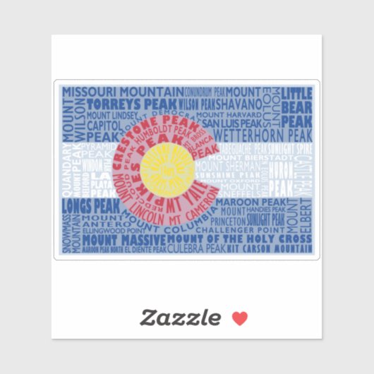 コロラド州旗14人 シール (シート)