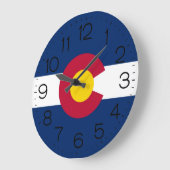 コロラド州旗2サイズの壁時計 ラージ壁時計 (傾斜)