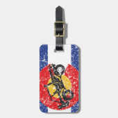 コロラド州旗4ホイーラー ラゲッジタグ (正面縦)