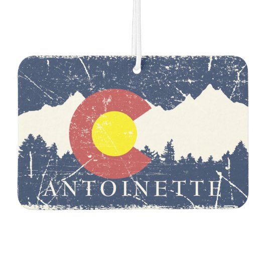 コロラド州旗 カーエアーフレッシュナー (正面)