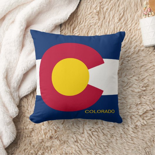 コロラド州旗 クッション (ブランケット)