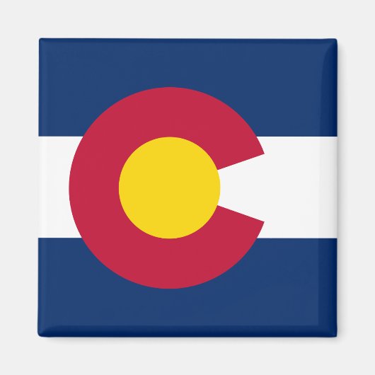 コロラド州旗&コロラド州，米国の休日/スポーツ マグネット (正面)