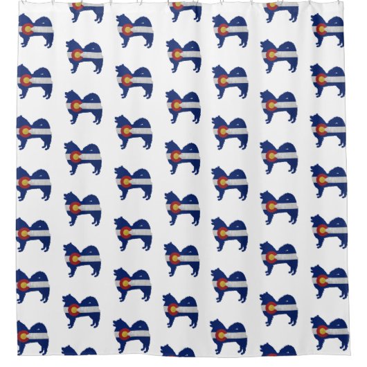 コロラド州旗 シャワーカーテン (正面)