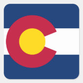 コロラド州旗 スクエアシール (正面)