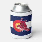 コロラド州旗・スノーボーダー 缶クーラー (缶正面)