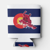 コロラド州旗・スノーボーダー 缶クーラー (裏面)