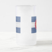 コロラド州旗 フロストグラスビールジョッキ (中央)