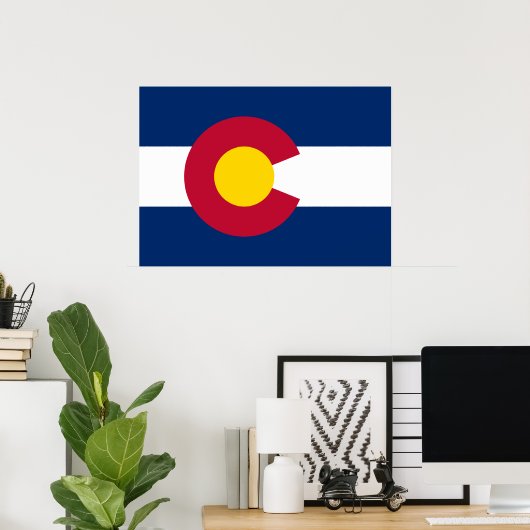 コロラド州旗 ポスター (ホームオフィス)