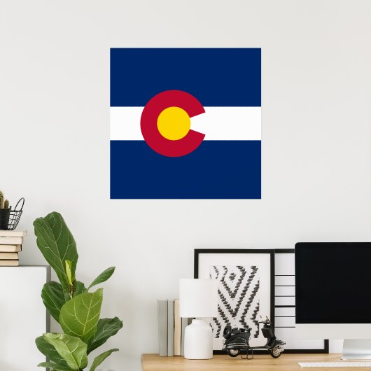 コロラド州旗 ポスター (ホームオフィス)