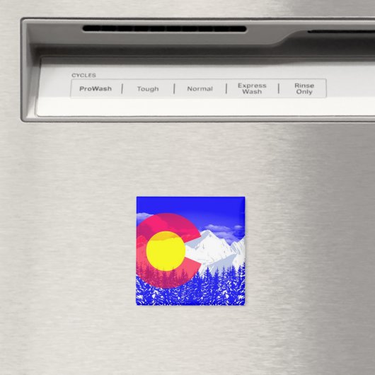 コロラド州旗 マグネット (インサイチュ (食洗機))