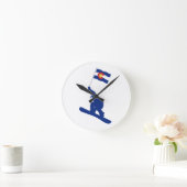 コロラド州旗 ラウンド壁時計 (ホーム)