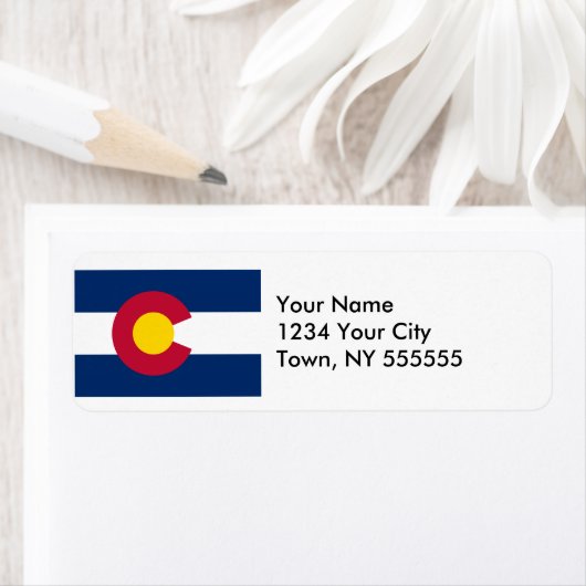 コロラド州旗 ラベル (インサイチュ)
