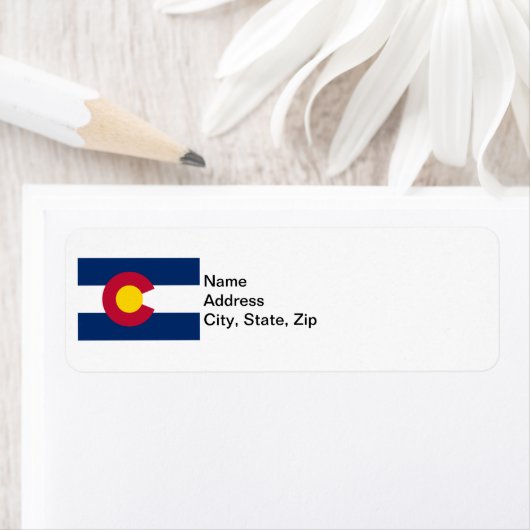 コロラド州旗 ラベル (インサイチュ)