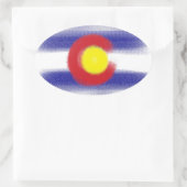 コロラド州旗 楕円形シール (バッグ)