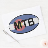 コロラド州旗 楕円形シール (封筒)