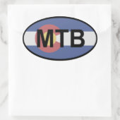 コロラド州旗 楕円形シール (バッグ)