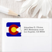 コロラド州旗(白パーソナライズされた) ラベル (インサイチュ)