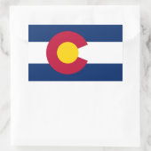 コロラド州旗 長方形シール (バッグ)